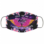 Since The Day My Mom Got Her Wings Washable Reusable Custom – Printed Cloth Face Mask Cover, Black, Cloth Face Cover Since The Day My Mom Got Her Wings Washable Reusable Custom – Printed Cloth Face Mask Cover, Black, Cloth Face Cover