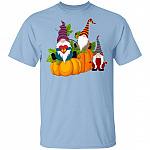 Gnomes On Pumpkins Shirt - Fall T Shirt - Pumpkin Shirt Gnome T Shirt - Thanksgiving Shirt Halloween Costume, Light Blue, Unisex T-Shirt