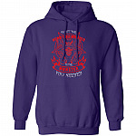I'm Not The Hero You Wanted I'm The Monster You Needed Plain Front - Print On Back Hoodie - Sweat Shirt - Long Sleeve, Purple, Hoodie