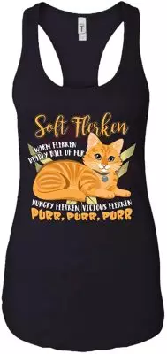 Soft Flerken Warm Flerken Deadly Ball, Ladies Racerback Tank, Black