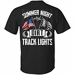 Summer Nights and Dirt Track Lights Plain Front - Print on Back T-Shirt, Black, Unisex T-Shirt