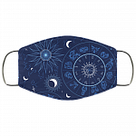 Astrology Horoscope Zodiac Star Sign Washable Reusable Custom – Printed Cloth Face Mask Cover, White, Cloth Face Mask