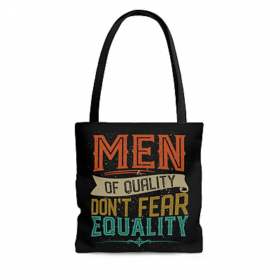 Men of Quality Don't Fear Equality Feminist Gift All Over Print Tote Bag