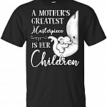 A Mother's Greatest Masterpiece is Her Children Elephant Lovers T-Shirt, Unisex T-Shirt, Black