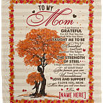To My Mom Blanket - Mom Personalized Blanket With Kids Name - Mother's Day Gifts From Son And Daughter, White, Cozy Plush Fleece Blanket - 50x60