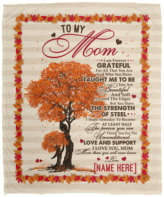 To My Mom Blanket - Mom Personalized Blanket With Kids Name - Mother's Day Gifts From Son And Daughter, White, Cozy Plush Fleece Blanket - 50x60