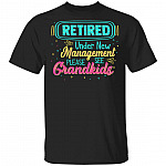 Retired Please See Grandkids T-Shirt - Retirement Gift For Grandparents, Black, Unisex T-Shirt