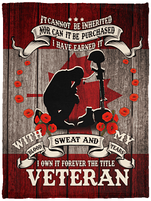 It Cannot Be Inherited nor Can It Ever Be Purchased I Have Earned It with My Blood Sweat and Tears Fleece Blanket, White, Cozy Plush Fleece Blanket - 30x40