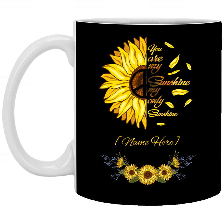 Personalised Mug Initial Name Sunflower Tea Coffee Gift Office Friends Birthday Personalised Mug Initial Name Sunflower Tea Coffee Gift Office Friends Birthday