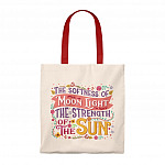 The Softness of Moon Light and the Strength of Sun Feminist Gift Shoulder Bag - Reusable Grocery Shopping Bag