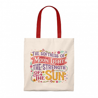 The Softness of Moon Light and the Strength of Sun Feminist Gift Shoulder Bag - Reusable Grocery Shopping Bag