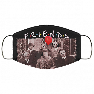 Friends Horror Movies Characters - Killers Friends Washable Reusable Custom - Printed Cloth Face Mask Cover, Black, Cloth Face Cover