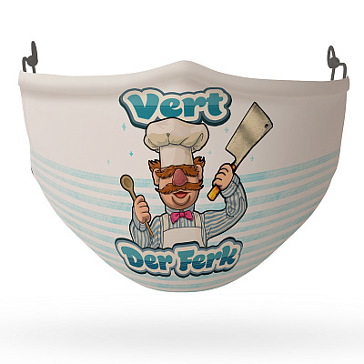 Alternative view of Chef Vert Der Ferk Funny Washable Reusable Custom – Printed Cloth Face Mask Cover