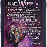 To My Wife You Already Know That I Can Live Without You Sweetheart Fleece Blanket – Premium Sherpa Blanket, White, Cozy Plush Fleece Blanket - 50x60