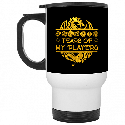 14 oz. White Travel Mug