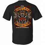 I'm A Grumpy Old Biker My Level Of Sarcasm Depends On Your Level Of Stupidity Plain Front - Print On Back T-Shirt, Black, Unisex T-Shirt I'm A Grumpy Old Biker My Level Of Sarcasm Depends On Your Level Of Stupidity Plain Front - Print On Back T-Shirt, Black, Unisex T-Shirt
