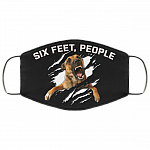 Six Feet People Funny German Shepherd Washable Reusable Custom - Printed Cloth Face Mask Cover, Black, Cloth Face Cover Six Feet People Funny German Shepherd Washable Reusable Custom - Printed Cloth Face Mask Cover, Black, Cloth Face Cover