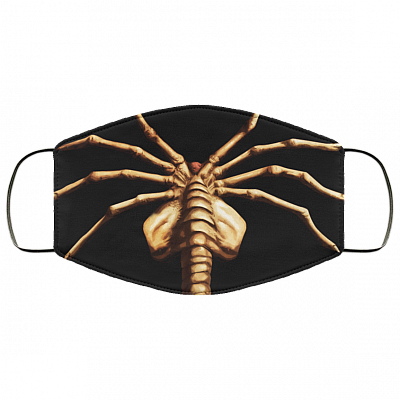 Alien Facehugger Funny Washable Reusable Custom - Facehugger Printed Cloth Face Mask Cover, Black, Cloth Face Cover