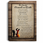 Mom Dad Greatest Parents Wrapped Framed Canvas Prints - Unframed Poster - Home Decor Wall Art - Family Gifts, White, 0.75'' Framed Canvas