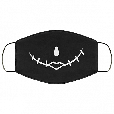 Nightmare Before Christmas Jack Skellington and Sally Washable Reusable Custom–Printed Cloth Face Mask Cover, White, Cloth Face Cover