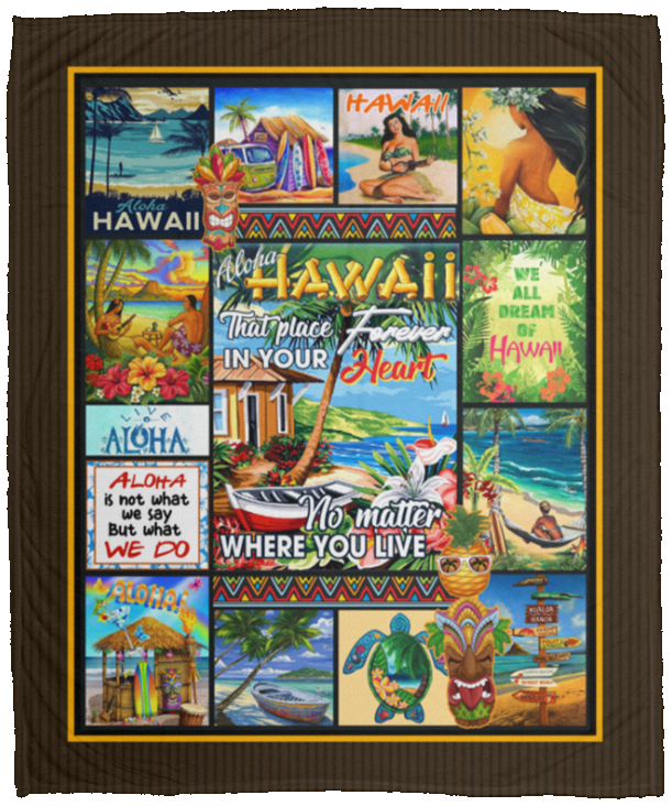 Aloha Hawaii That Place Forever In Your Heart No Matter Where You Live Fleece Blanket - Premium Sherpa Blanket, White, Cozy Plush Fleece Blanket - 50x60 Aloha Hawaii That Place Forever In Your Heart No Matter Where You Live Fleece Blanket - Premium Sherpa Blanket, White, Cozy Plush Fleece Blanket - 50x60