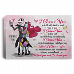 I Choose You To Do Life With Hand In Hand Side By Side Framed Canvas - Unframed Poster, White, 0.75'' Framed Canvas