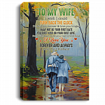 To My Wife I Wish I Could Turn Back The Clock Gallery Wrapped Framed Canvas Prints - Unframed Poster, White, 0.75'' Framed Canvas