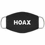 Hoax Covid-19 Washable Reusable Custom - Printed Cloth Face Mask Cover, Black, Cloth Face Cover