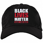 Black Lives Matter Silence Means Deaths Justice For Floyd Twill Cap - High-Profile Snapback Hat, Black, Brushed Twill Dad Cap