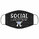 Math Social Distance Equal Pi Forever Funny Washable Reusable Custom - Printed Cloth Face Mask Cover, Black, Cloth Face Cover