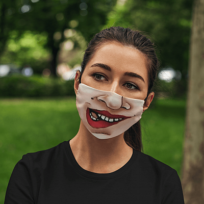 Alternative view of Hocus Pocus Mary Sanderson Funny Halloween Face Mask - Washable Reusable – Printed Cloth Face Mask Cover