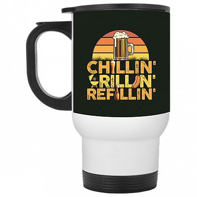 14 oz. White Travel Mug