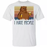 I Hate People Day Drinking Vintage T-Shirt, White, Unisex T-Shirt
