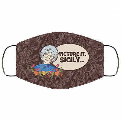 Quiet You Trash Blanche Golden Girls Washable Reusable Custom – Printed Cloth Face Mask Cover, White, Cloth Face Cover