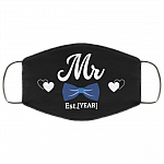 Personalized Groom and Bride Washable Reusable Custom Printed Cloth Face Mask Cover, Black, Cloth Face Cover Personalized Groom and Bride Washable Reusable Custom Printed Cloth Face Mask Cover, Black, Cloth Face Cover