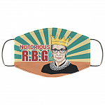 Notorious RBG Vintage Washable Reusable Custom – Printed Cloth Face Mask Cover, White, Cloth Face Cover