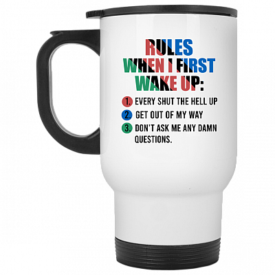 14 oz. White Travel Mug
