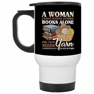 14 oz. White Travel Mug