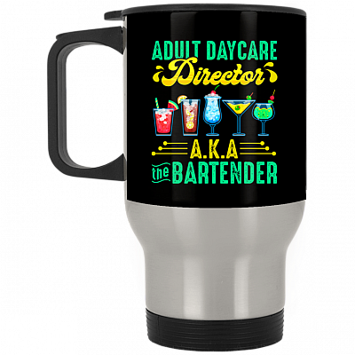 14 oz. Silver Travel Mug