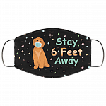 Stay 6 Feet Away Cute Doodle Washable Reusable Custom - Printed Cloth Face Mask Cover, Black, Cloth Face Mask Stay 6 Feet Away Cute Doodle Washable Reusable Custom - Printed Cloth Face Mask Cover, Black, Cloth Face Mask