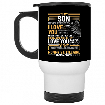 14 oz. White Travel Mug