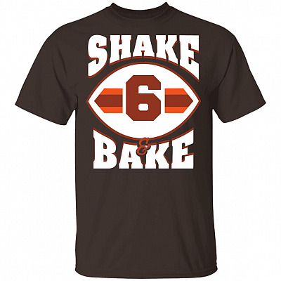 Shake and Bake Cleveland Football Baker Full Color T-Shirt #1, Dark Chocolate, Unisex T-Shirt