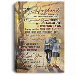 To My Husband Never Forget How Special You Are To Me I Love You Framed Canvas Print - Unframed Poster, White, 0.75'' Framed Canvas