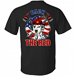 Back The Red Dalmatian Firefighter Print On Back Only - Plain Front T-Shirt - Firefighter Gifts, Black, Unisex T-Shirt