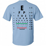 Eye Chart If You Can Read This You Are Too Close Funny Distancing 6-Feet Plain Front - Print on Back T-Shirt, Light Blue, Unisex T-Shirt Eye Chart If You Can Read This You Are Too Close Funny Distancing 6-Feet Plain Front - Print on Back T-Shirt, Light Blue, Unisex T-Shirt