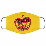 Teach Love Inspire Teacher Quarantine 2020 Washable Reusable Custom – Printed Cloth Face Mask Cover, Gold, Cloth Face Mask