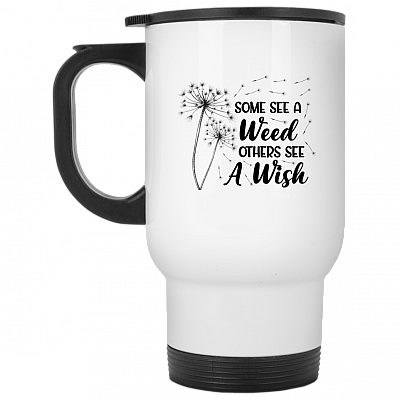 14 oz. White Travel Mug
