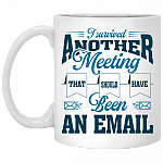 I Survived Another Meeting Ceramic Coffee Mug - Beer Stein -Water Bottle - Color Changing Mug, White, 11 oz. White Mug
