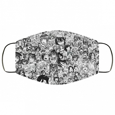 Cute Anime Girl - Funny Face Mask - Washable Reusable Custom – Printed Cloth Face Mask Cover, White, Cloth Face Mask