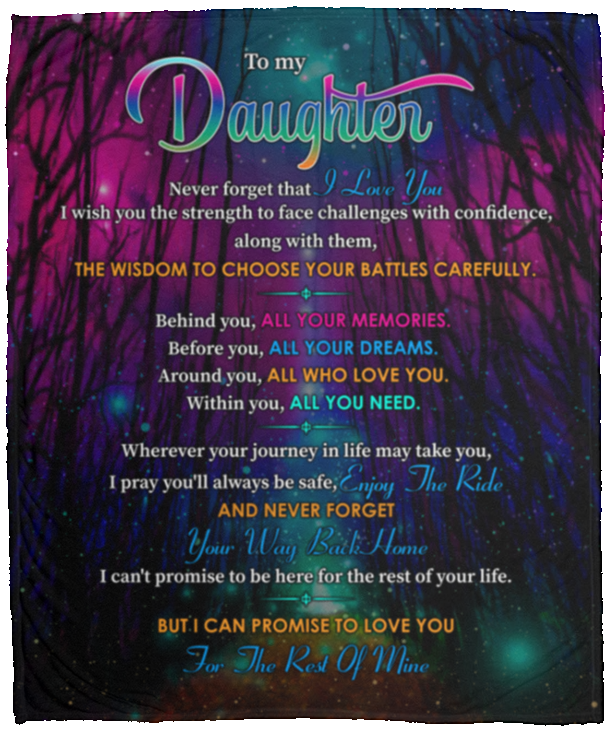 To My Daughter Never Forget That I Love You I Wish You The Strength Fleece Blanket - Premium Sherpa Blanket, White, Cozy Plush Fleece Blanket - 50x60 To My Daughter Never Forget That I Love You I Wish You The Strength Fleece Blanket - Premium Sherpa Blanket, White, Cozy Plush Fleece Blanket - 50x60